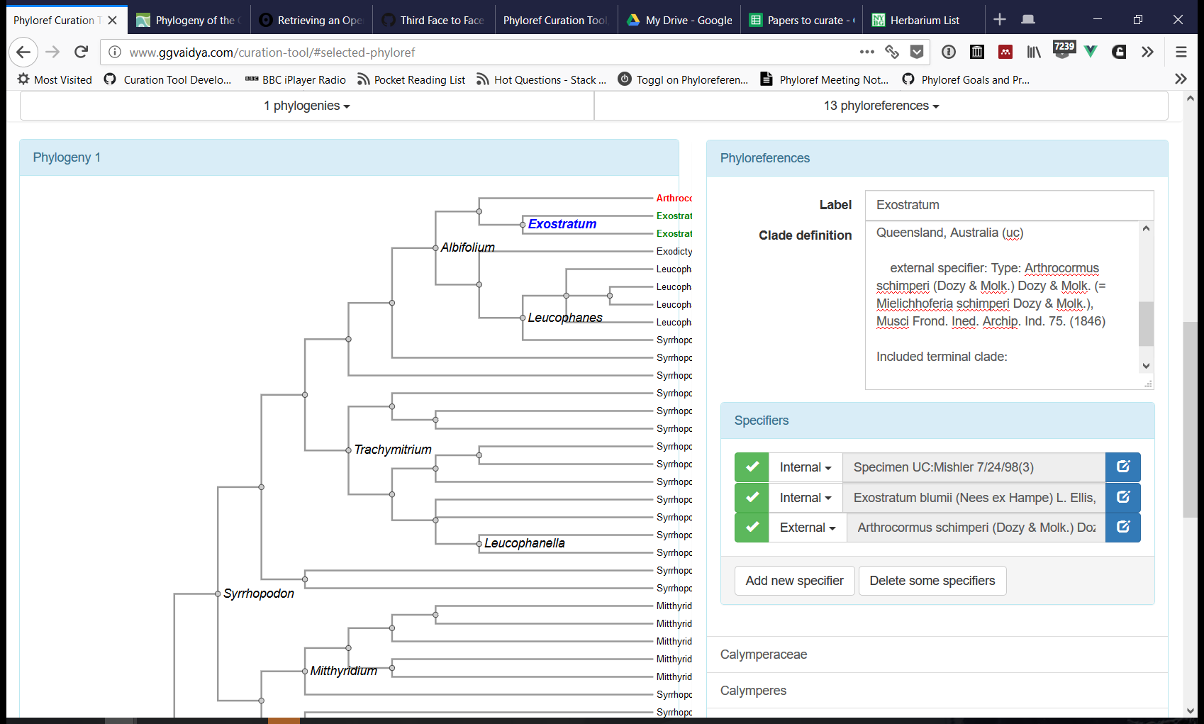 Phyloreferencing curation tool prototype